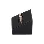 wedding ring holder black side view with ring