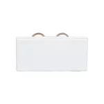 wedding ring holder white back view with ring