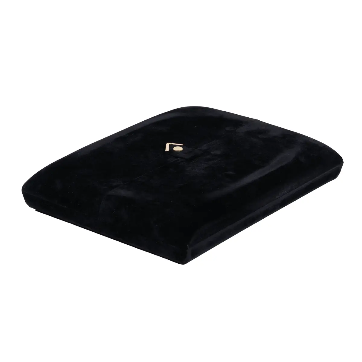 Jewellery box for necklace black flat lay side close BXN84BL