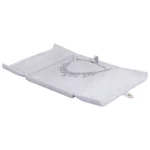 Jewellery box for necklace grey flat lay open with jewellery BXN84GR