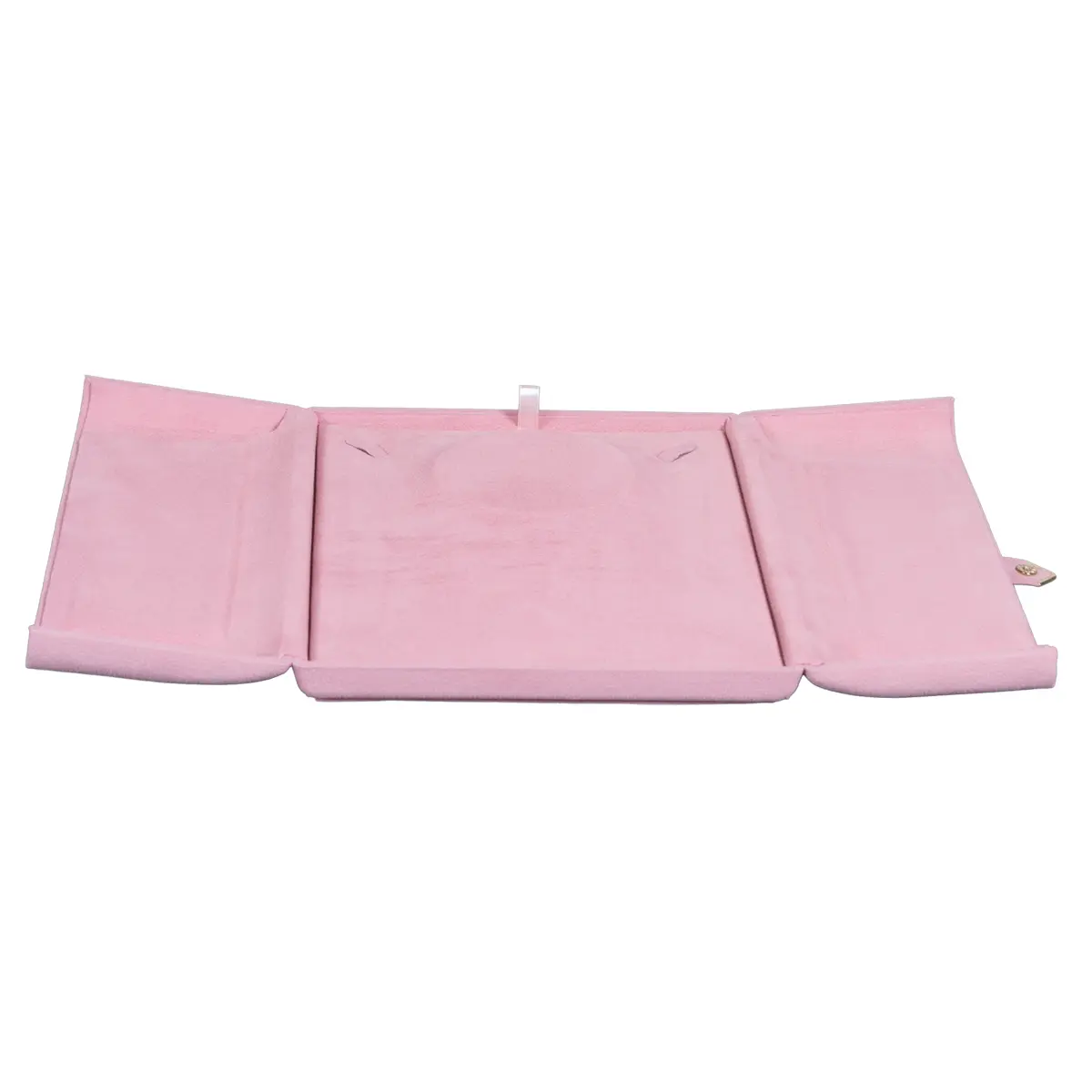 Jewellery box for necklace pink flat lay front BXN84PI