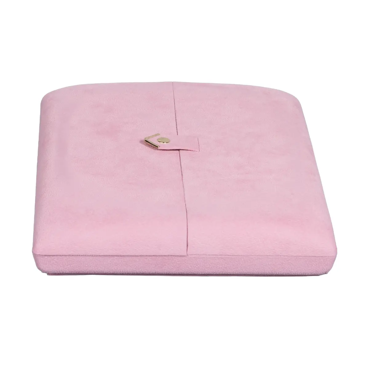 Jewellery box for necklace pink flat lay front close BXN84PI