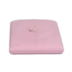 velvet jewelry set box pink flat lay front close BXS83PI
