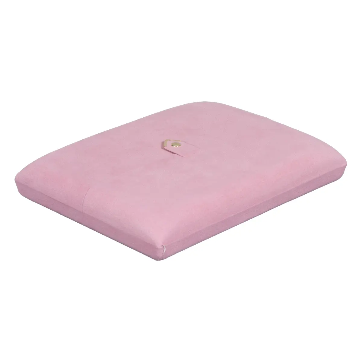 velvet jewelry set box pink flat lay side close BXS83PI