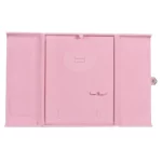 velvet jewelry set box pink open front BXS83PI