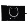jewelry set box black open stand front view-with jewellery BXS82BL