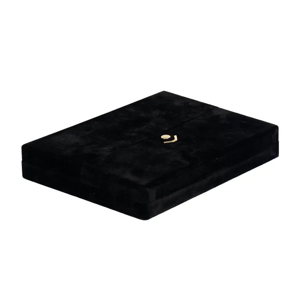 necklace jewelry box black close angle view BXN83BL