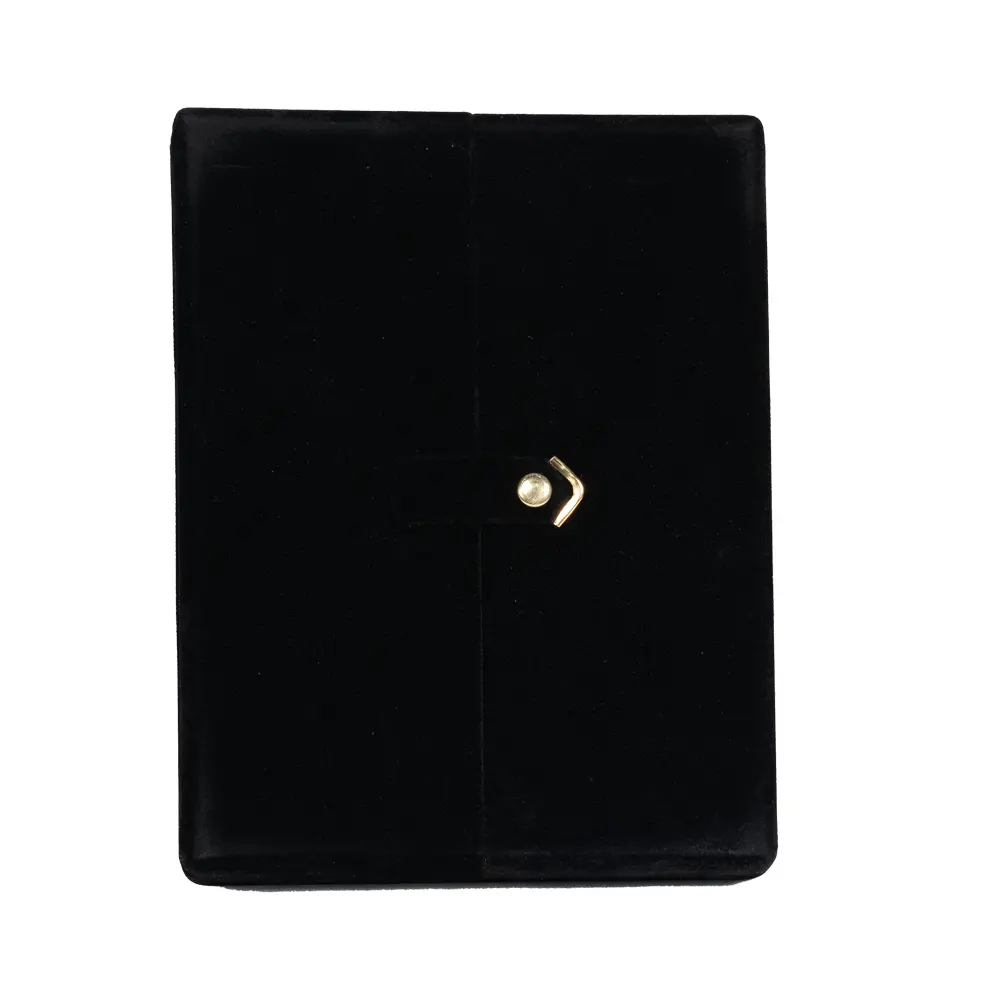 necklace jewelry box black close stand front BXN83BL