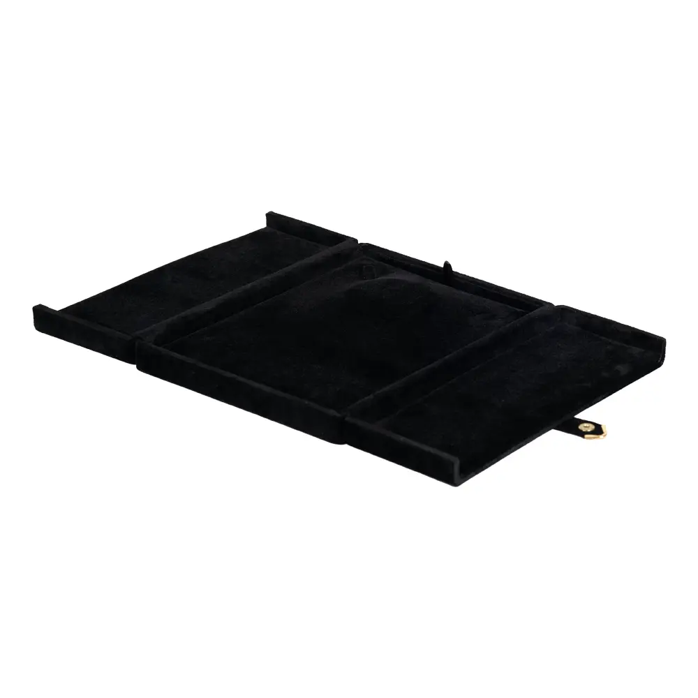 necklace jewelry box black open angle view BXN83BL