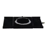 necklace jewelry box black open front with jewellery BXN83BL.