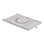 necklace jewelry box grey open angle view with jewellery BXN83GR
