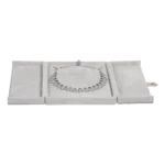 necklace jewelry box grey open front with jewellery BXN83GR