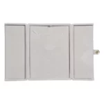 necklace jewelry box grey open stand front BXN83GR