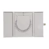 necklace jewelry box grey open stand front with jewellery BXN83GR