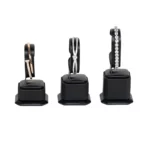 Bangle Stand leatherette 3set black front view with bangle BS89