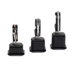 Bangle Stand leatherette 3set black front01 view with bangle BS89