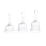 Bangle Stand leatherette 3set white front view BS89