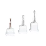 Bangle Stand leatherette 3set white front view with bangle BS89