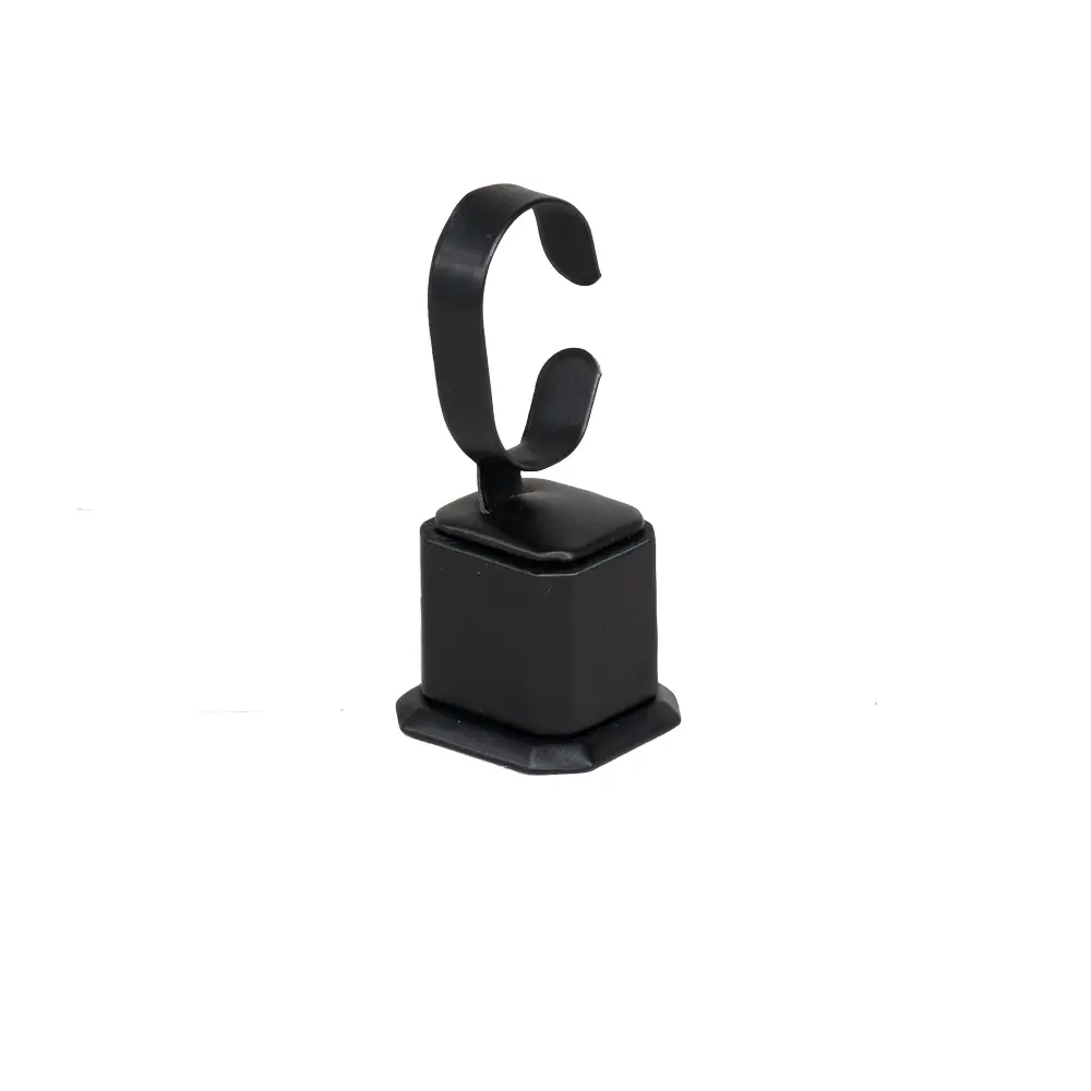 Bangle Stand leatherette large size black angle view BS89