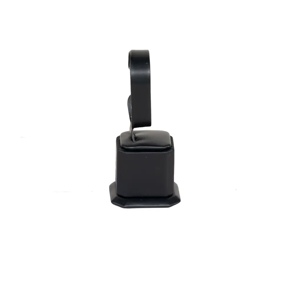 Bangle Stand leatherette large size black front view BS89