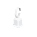 Bangle Stand leatherette large size white angle view BS89