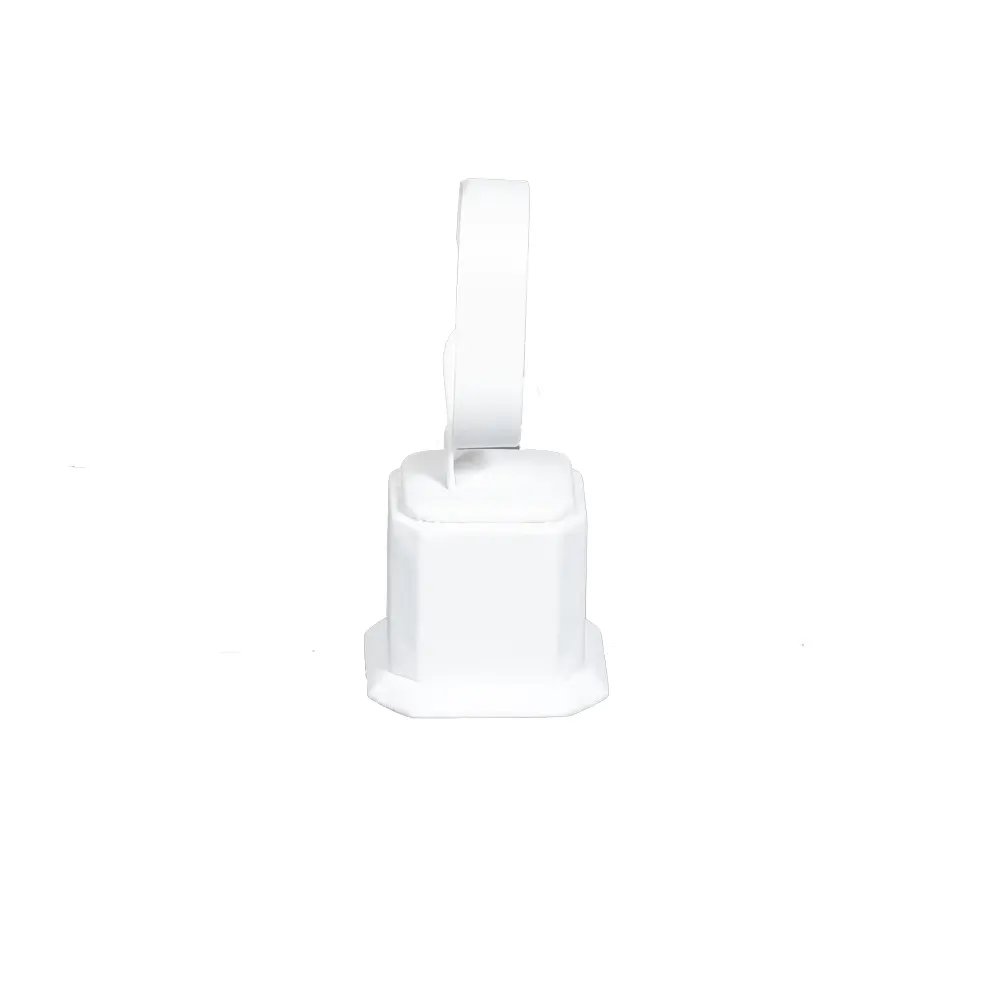 Bangle Stand leatherette large size white front view BS89