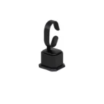 Bangle Stand leatherette medium size black angle view BS89