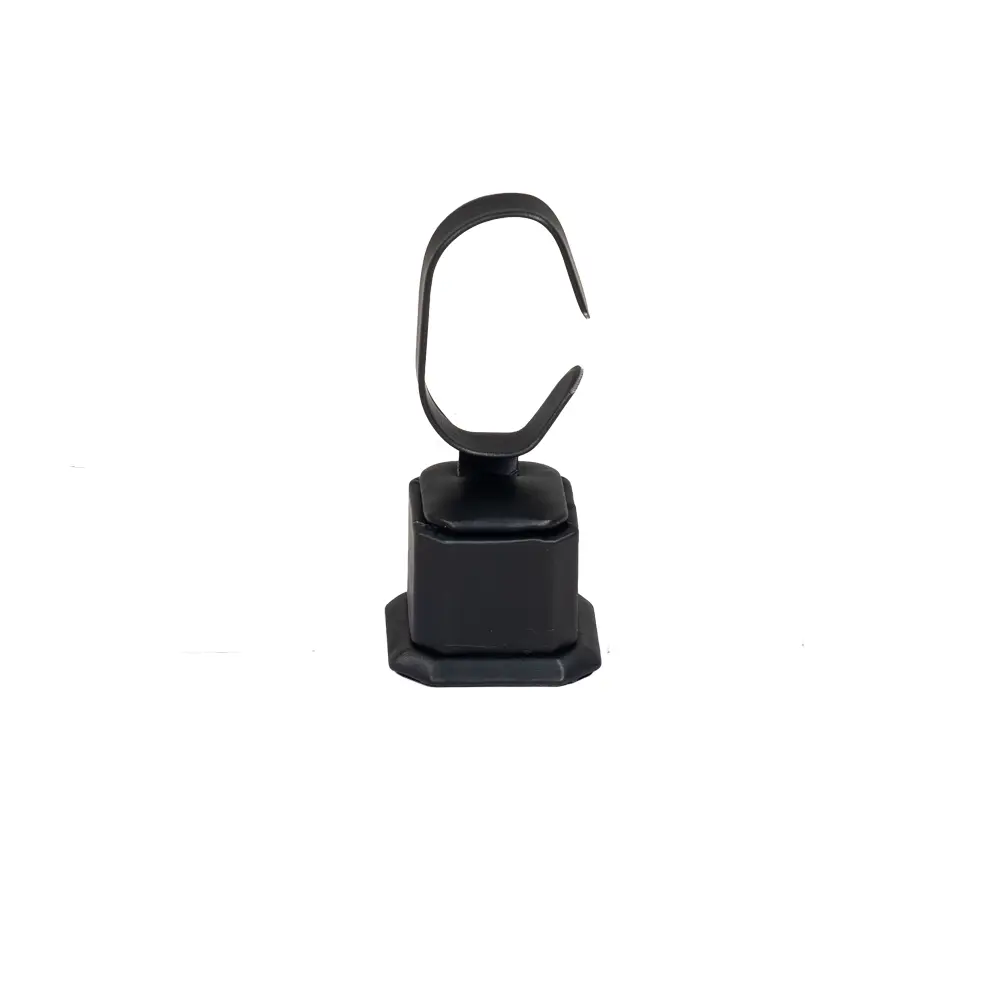 Bangle Stand leatherette medium size black side view BS89