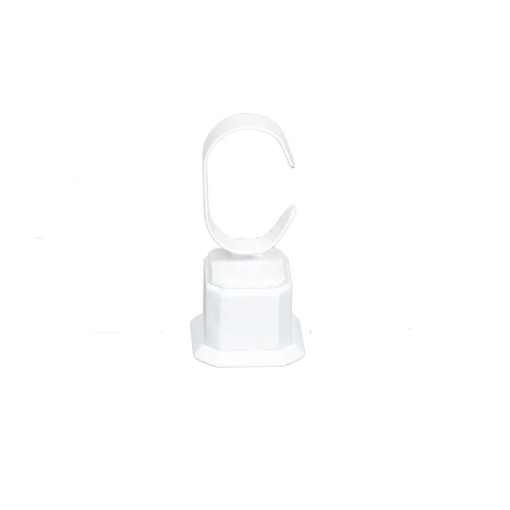 Bangle Stand leatherette medium size white side view BS89