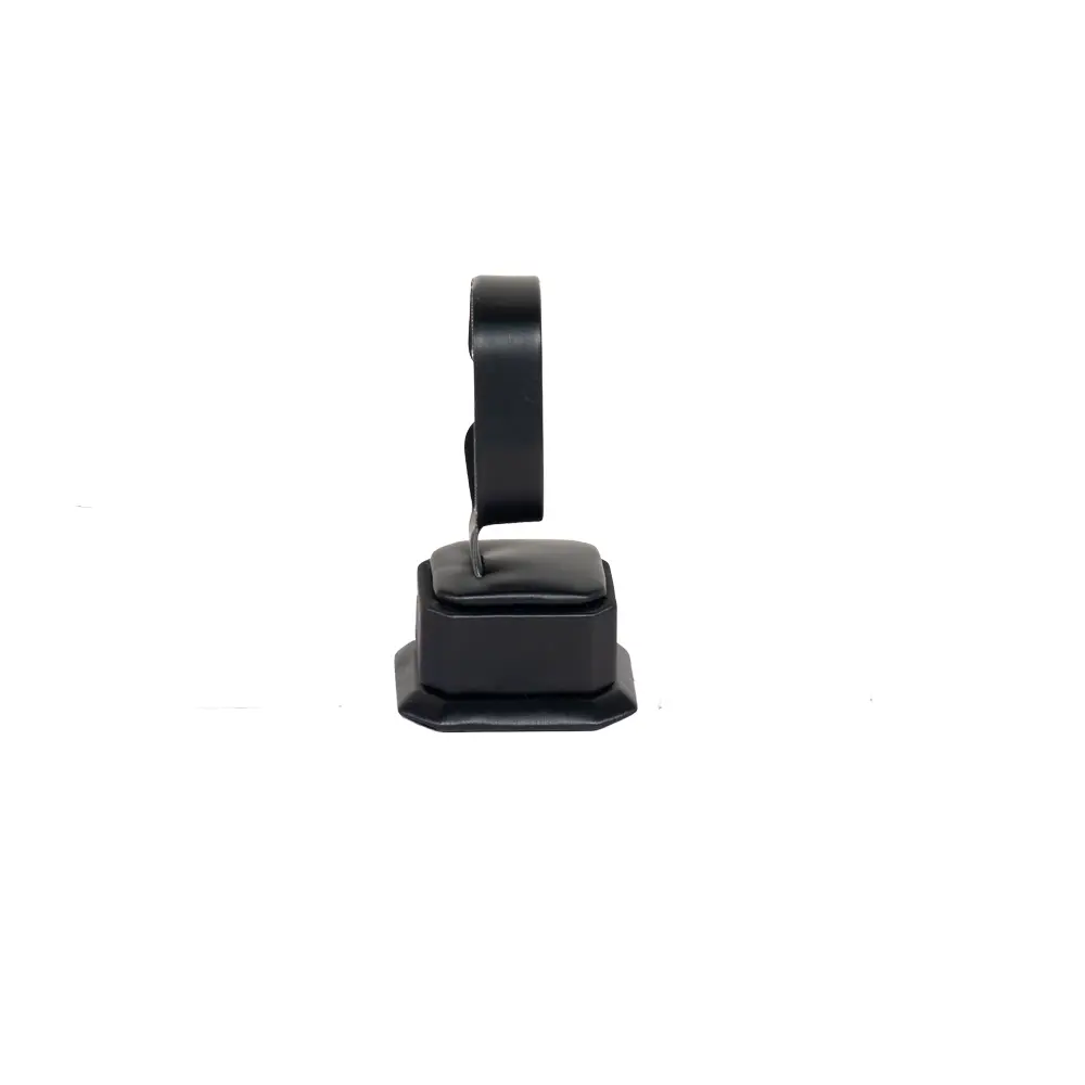 Bangle Stand leatherette small size black front view BS89