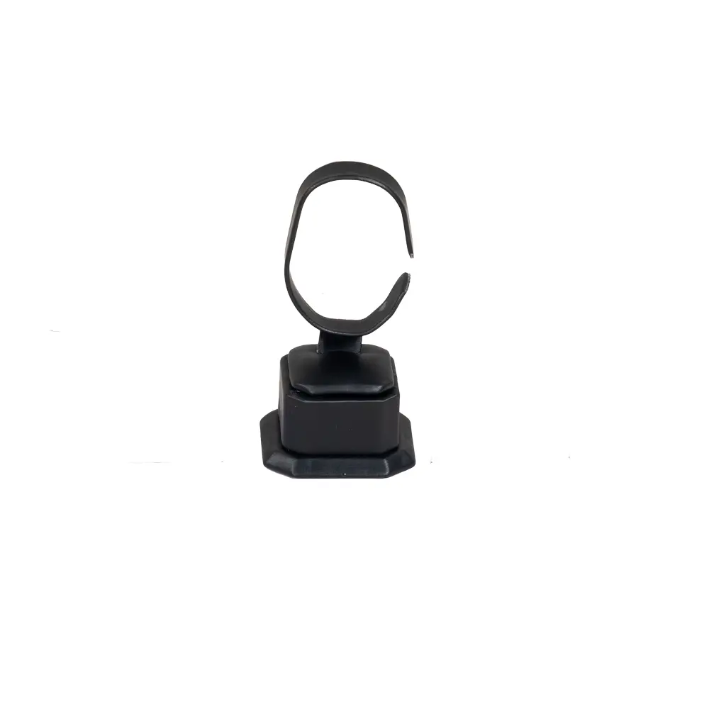 Bangle Stand leatherette small size black side view BS89