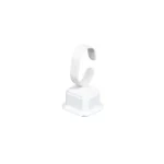 Bangle Stand leatherette small size white angle view BS89
