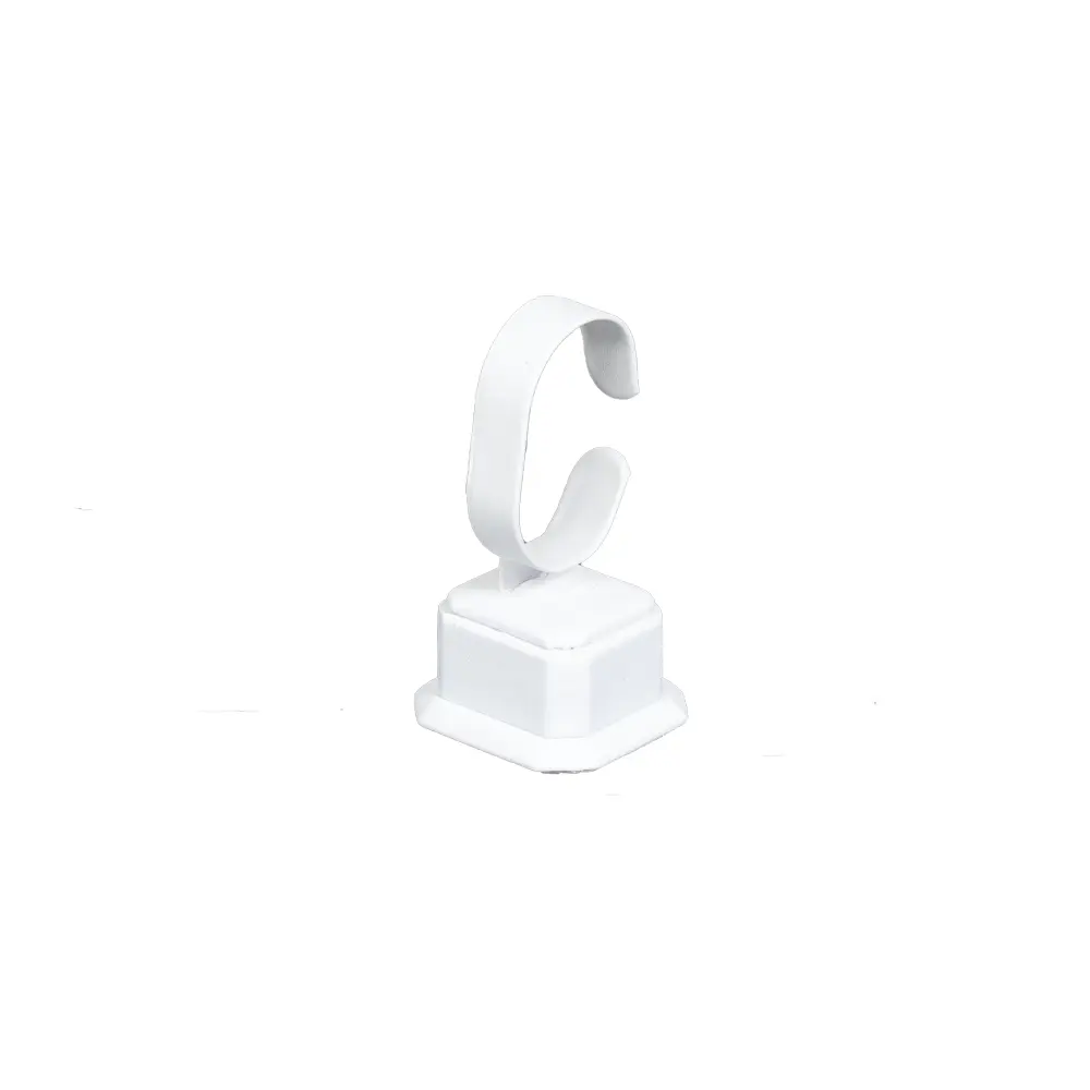 Bangle Stand leatherette small size white angle view BS89