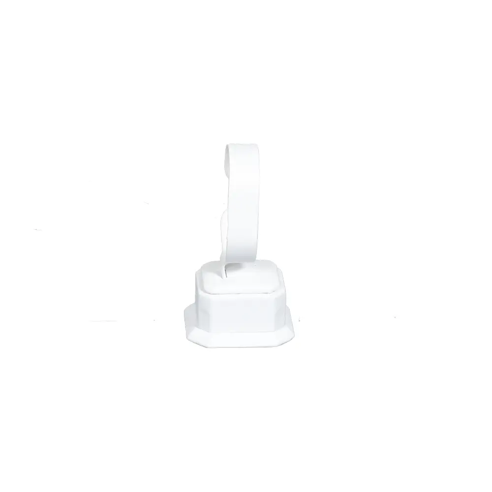 Bangle Stand leatherette small size white front view BS89
