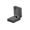 Necklace-Packaging-leather-look-paper-black-samll-open-side-view-with-necklace-BXP84 Necklace packaging leather look paper black small open side view with necklace BXP84