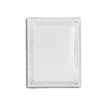 Necklace Packaging leather look paper white small close top view BXP84