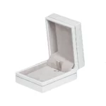 Necklace Packaging leather look paper white samll open side view BXP84