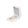 Necklace-Packaging-leather-look-paper-white-samll-open-side-view-with-necklace-BXP84 Necklace Packaging leather look paper white small open side view with necklace BXP84