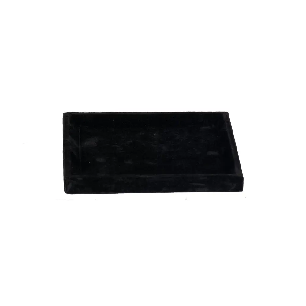 small jewellery tray velvet black large front view TRAV84L
