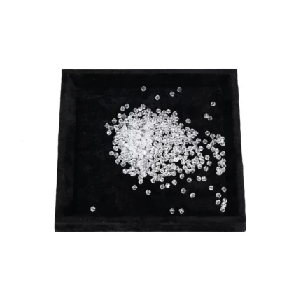 small jewellery tray velvet black large top view with gens TRAV84L