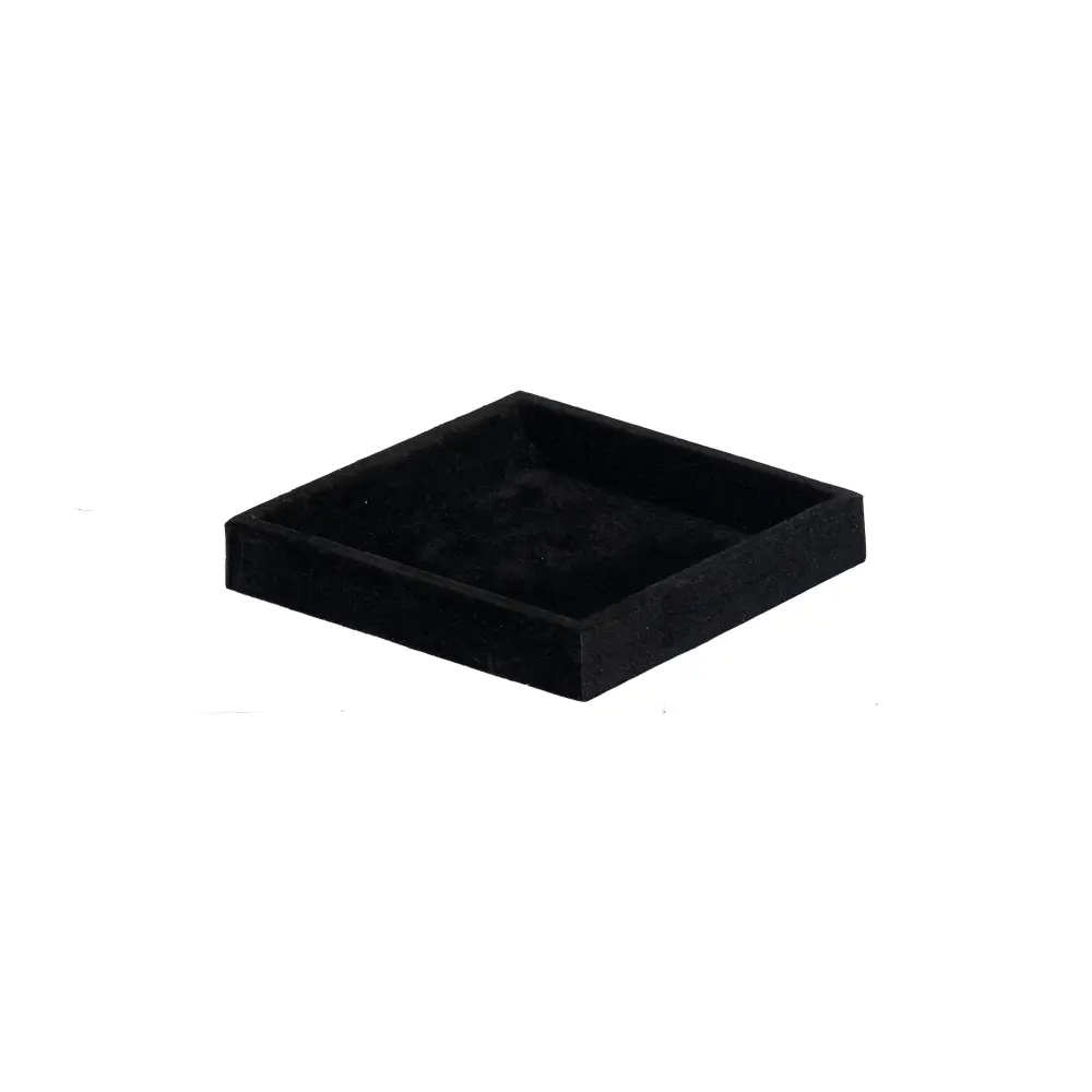 small jewellery tray velvet black medium angle view TRAV84L