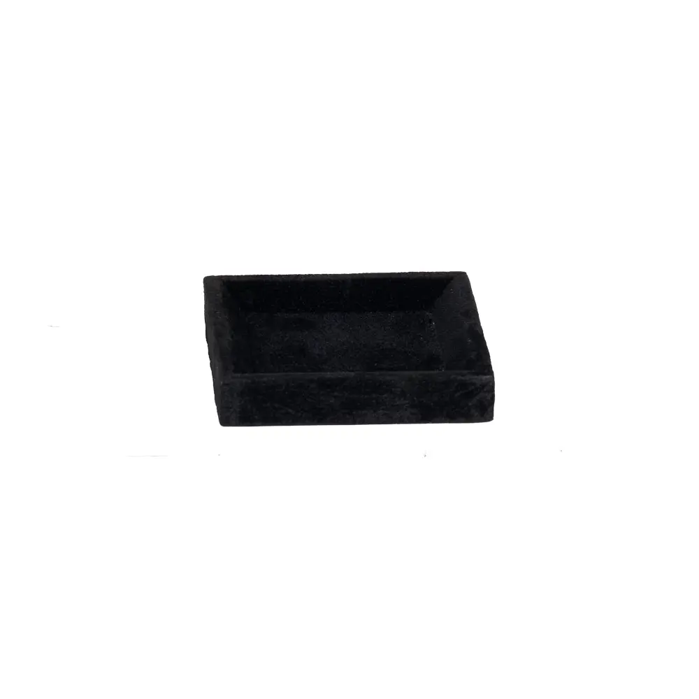 small jewellery tray velvet black small front view TRAV84L