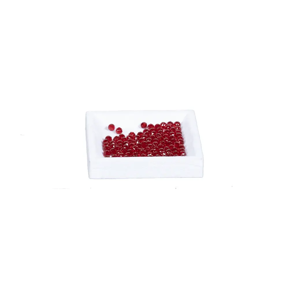 small jewellery tray velvet white small front view with gens TRAV84L