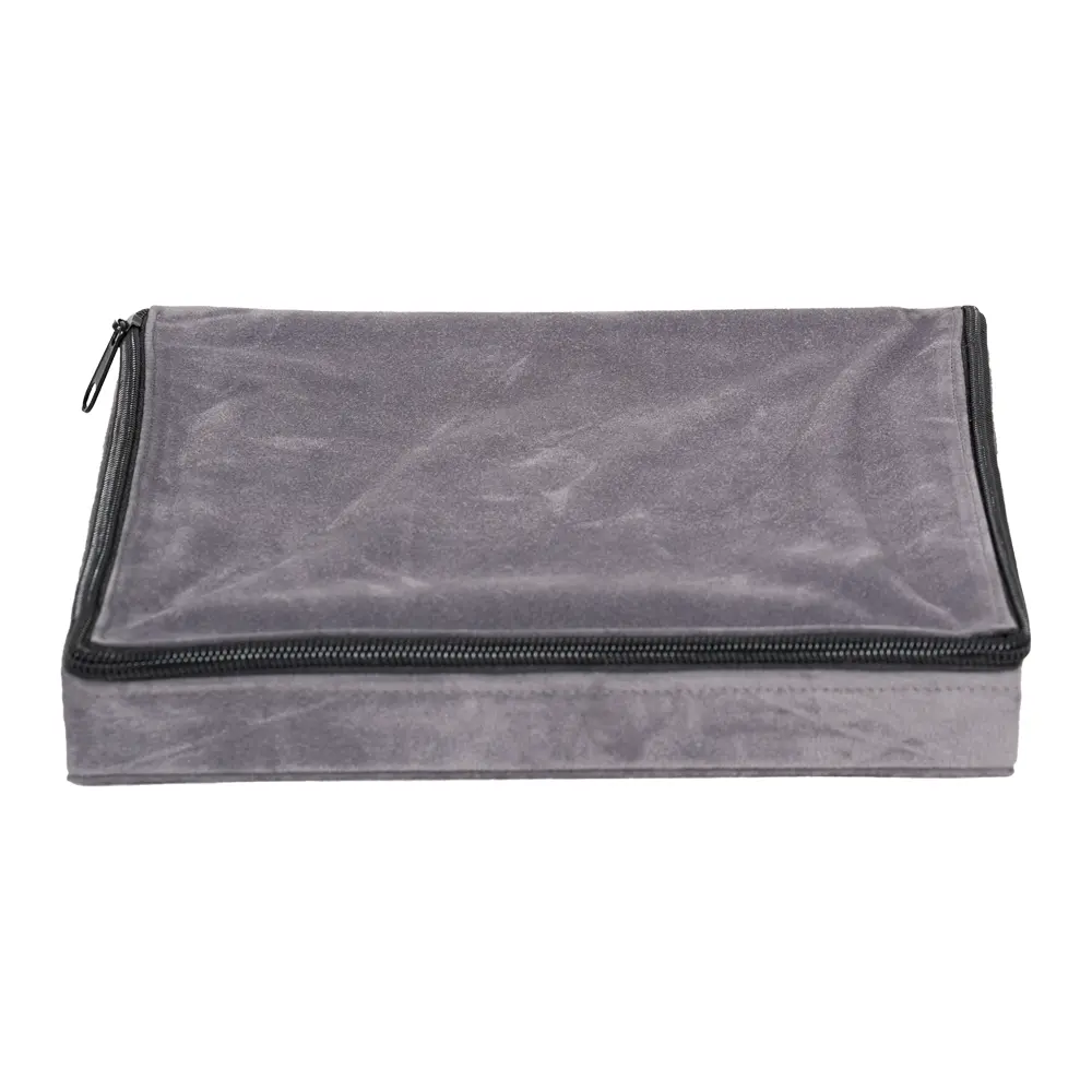 Large Travel Ring Case velvet close front ZTRR80DGGR