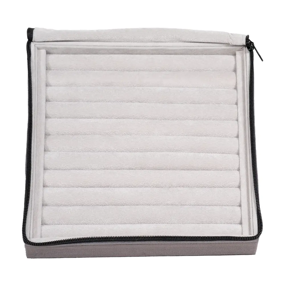 Large Travel Ring Case velvet open stand ZTRR80DGGR