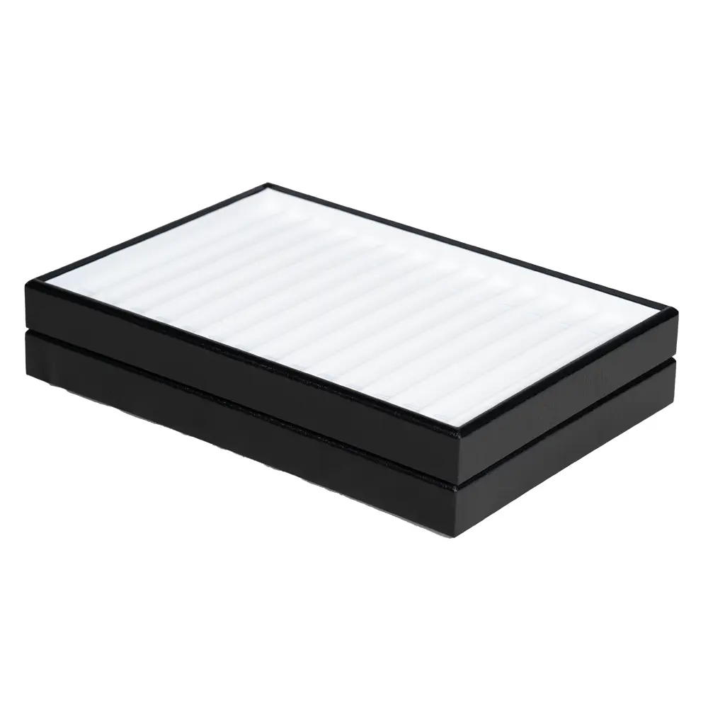 bracelet display tray leathertte angle view 2level TRB81