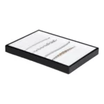 bracelet display tray leathertte angle view with bracelet TRB81