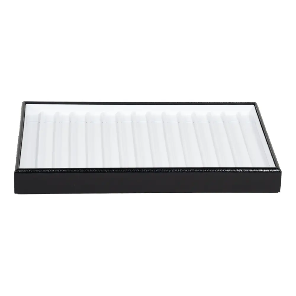 bracelet display tray leathertte side front view TRB81