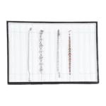 bracelet display tray leathertte top view with bracelet TRB81