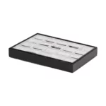 earring display tray small side view with jewellery TRE82BLGR